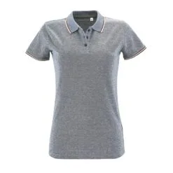 Paname blue women´s polo front
